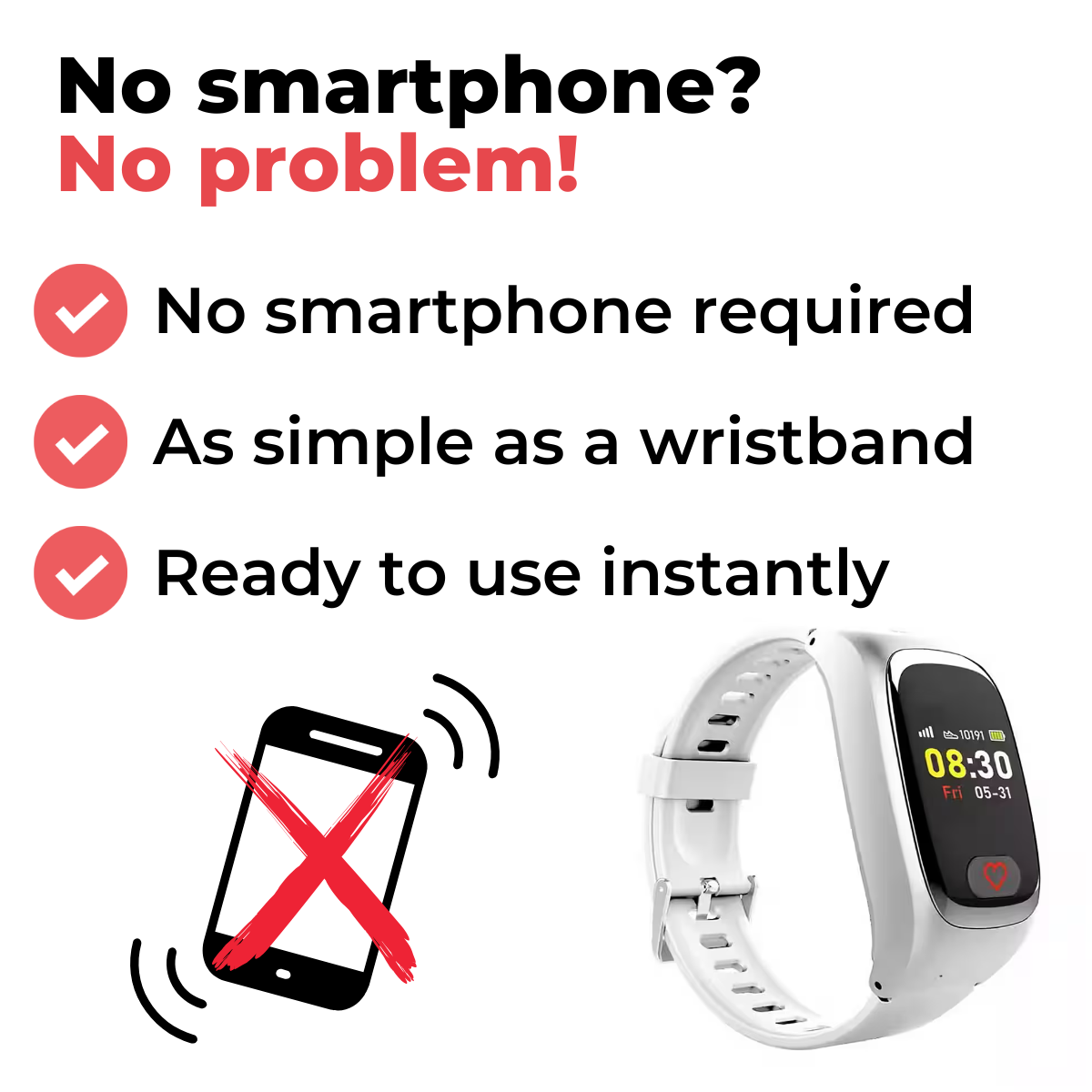 Myrescueband - Emergency Wristband for Seniors